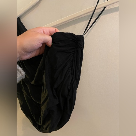 Free People One Shoulder Crop Top with Ruishing - Picture 2 of 4